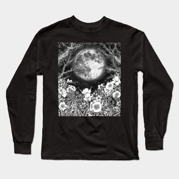 Midnight in the Garden Long Sleeve T-Shirt by ECMazur